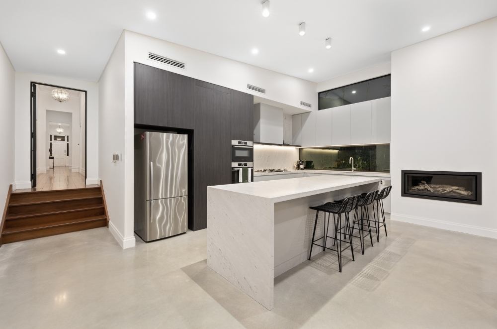 Open plan living home extension with new kitchen in west perth home by amerex