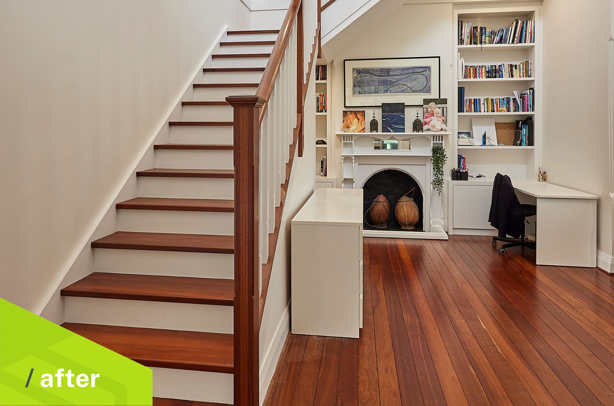 Stairs to Second Storey Addition in Wembley: Transforming a Growing Family's Home